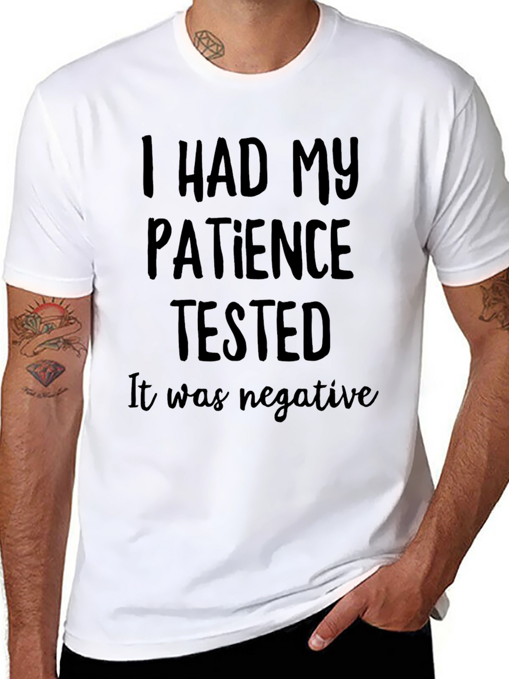 Funny Patience Tested Graphic Tee for Men