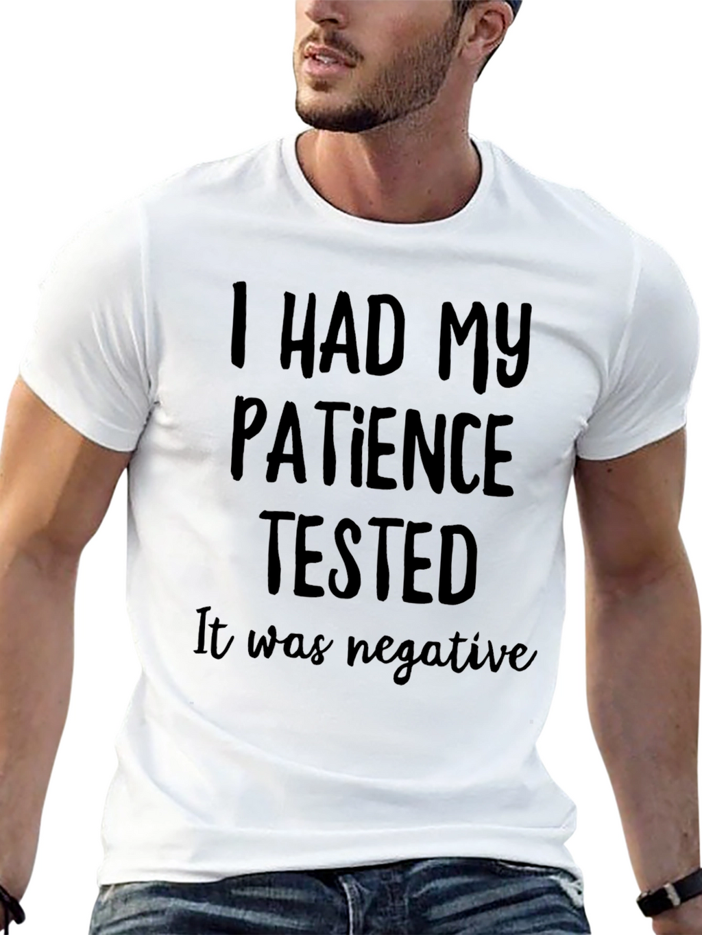Funny Patience Tested Graphic Tee for Men
