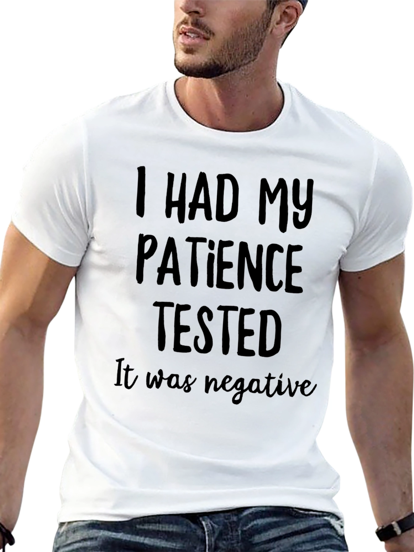 Funny Patience Tested Graphic Tee for Men