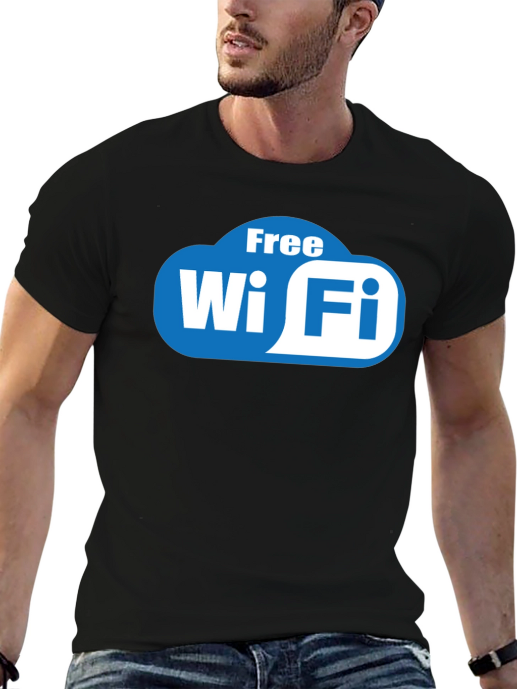 Free Wi-Fi Graphic Tee - Modern Comfort