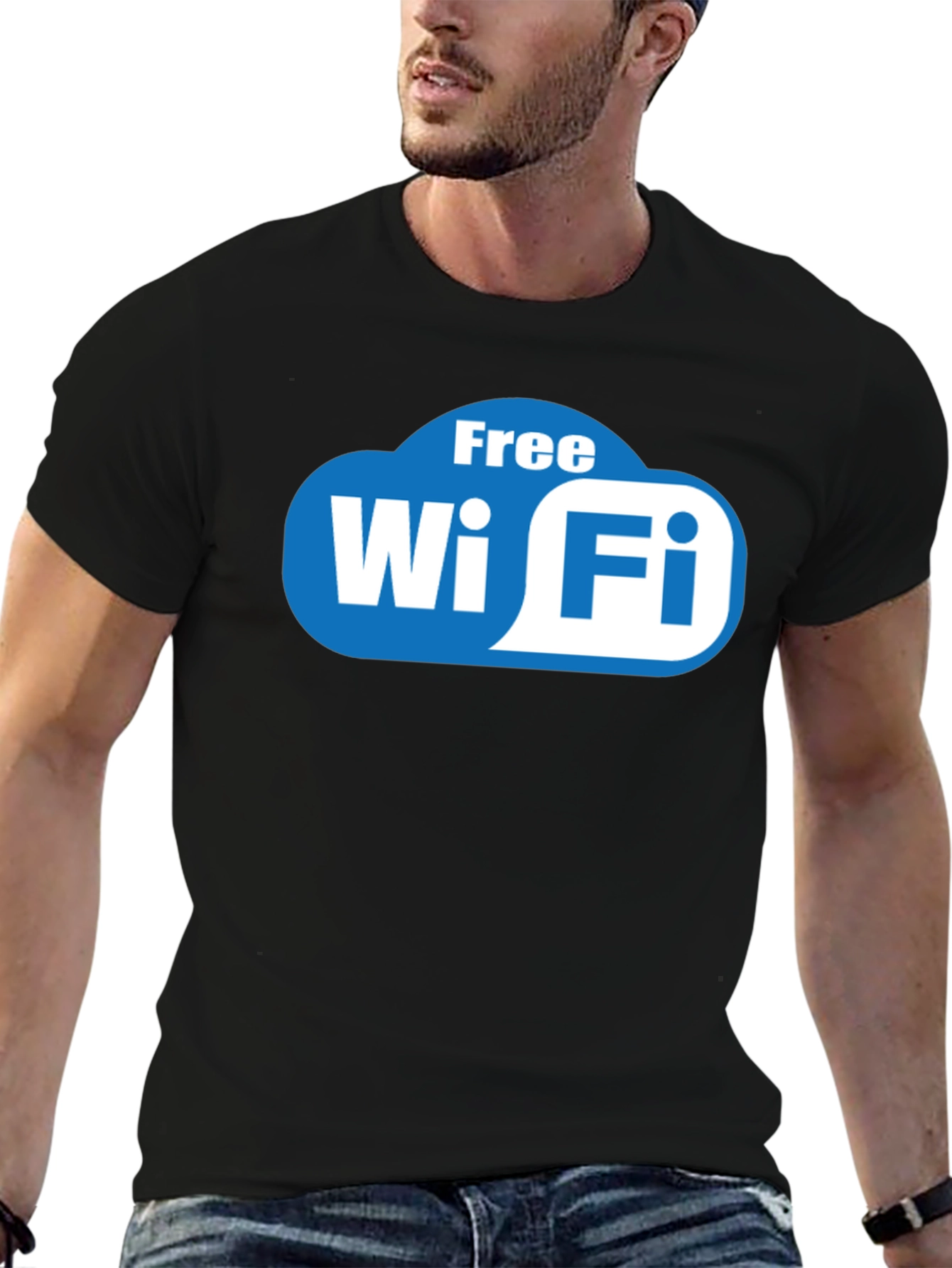 Free Wi-Fi Graphic Tee - Modern Comfort