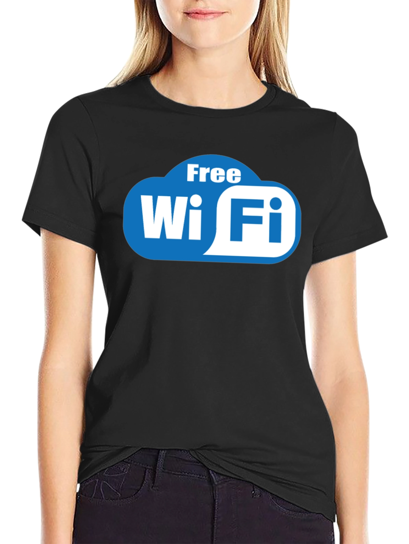 Free Wi-Fi Graphic Tee - Modern Comfort