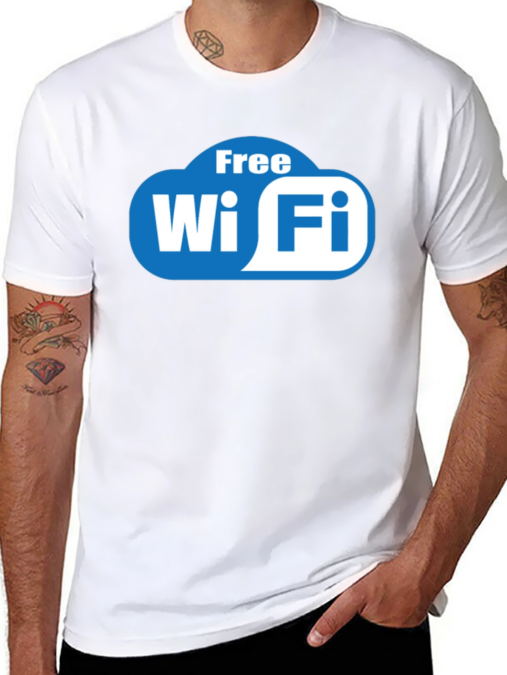 Free Wi-Fi Graphic Tee - Modern Comfort