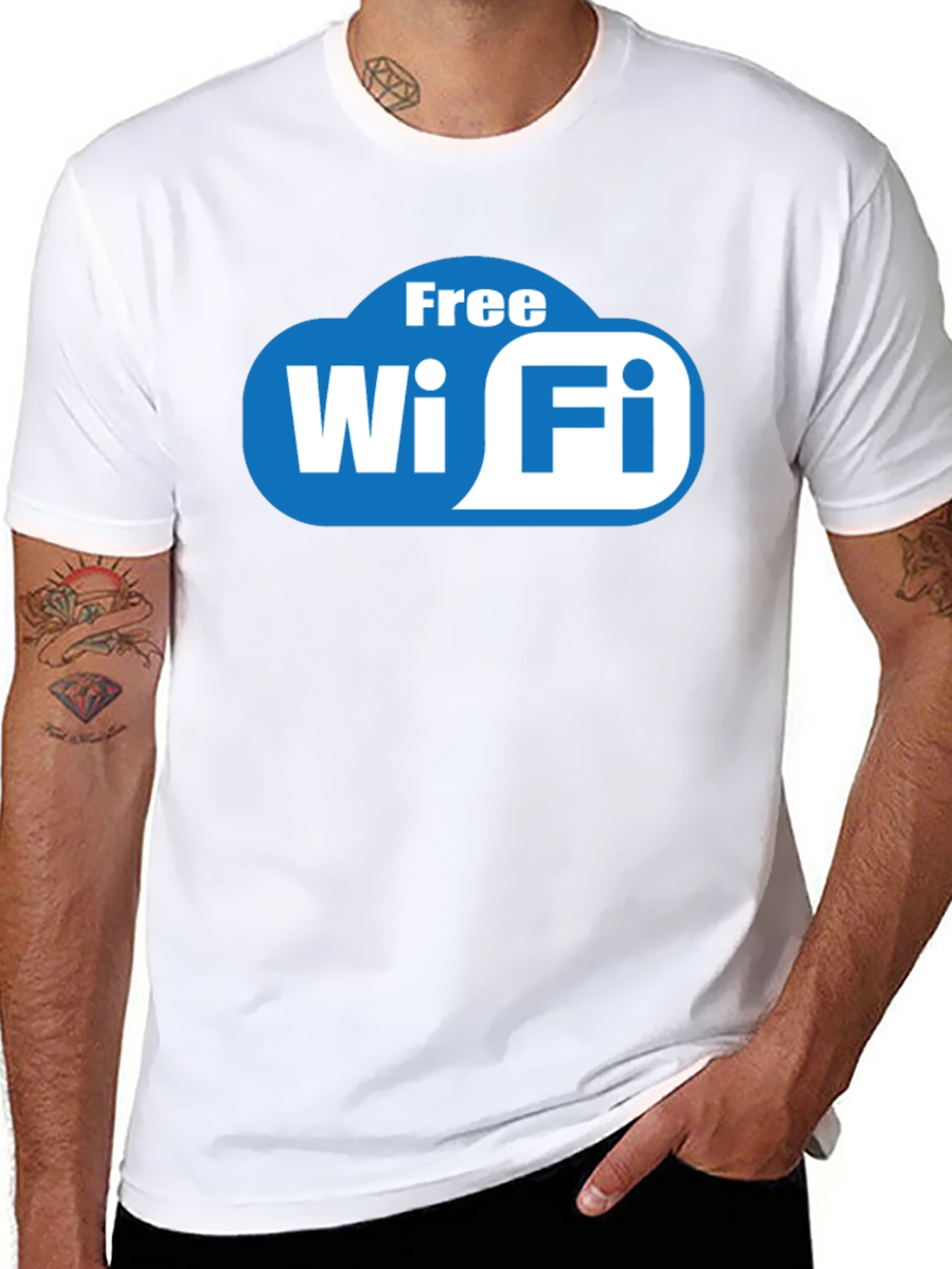 Free Wi-Fi Graphic Tee - Modern Comfort