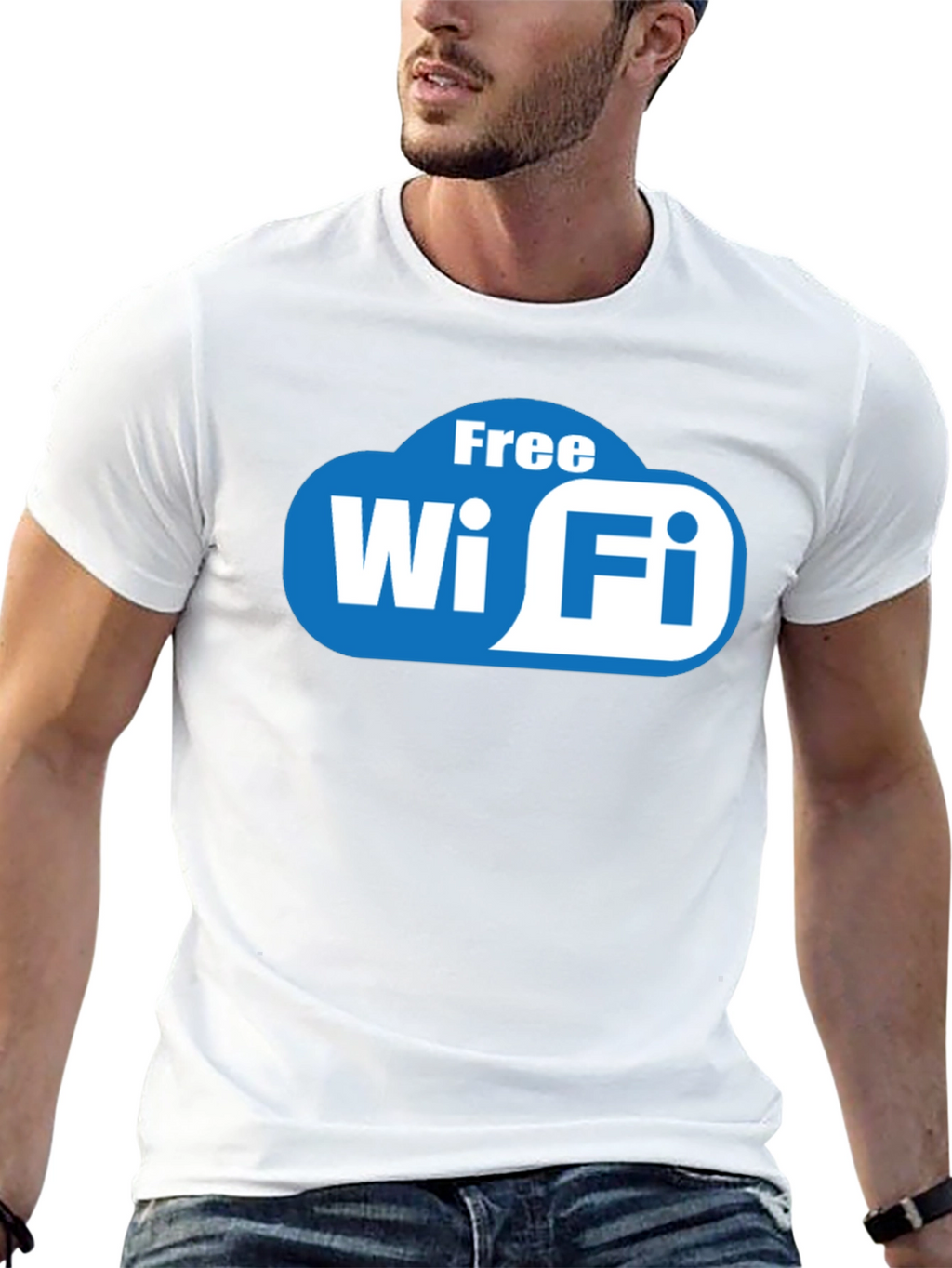 Free Wi-Fi Graphic Tee - Modern Comfort