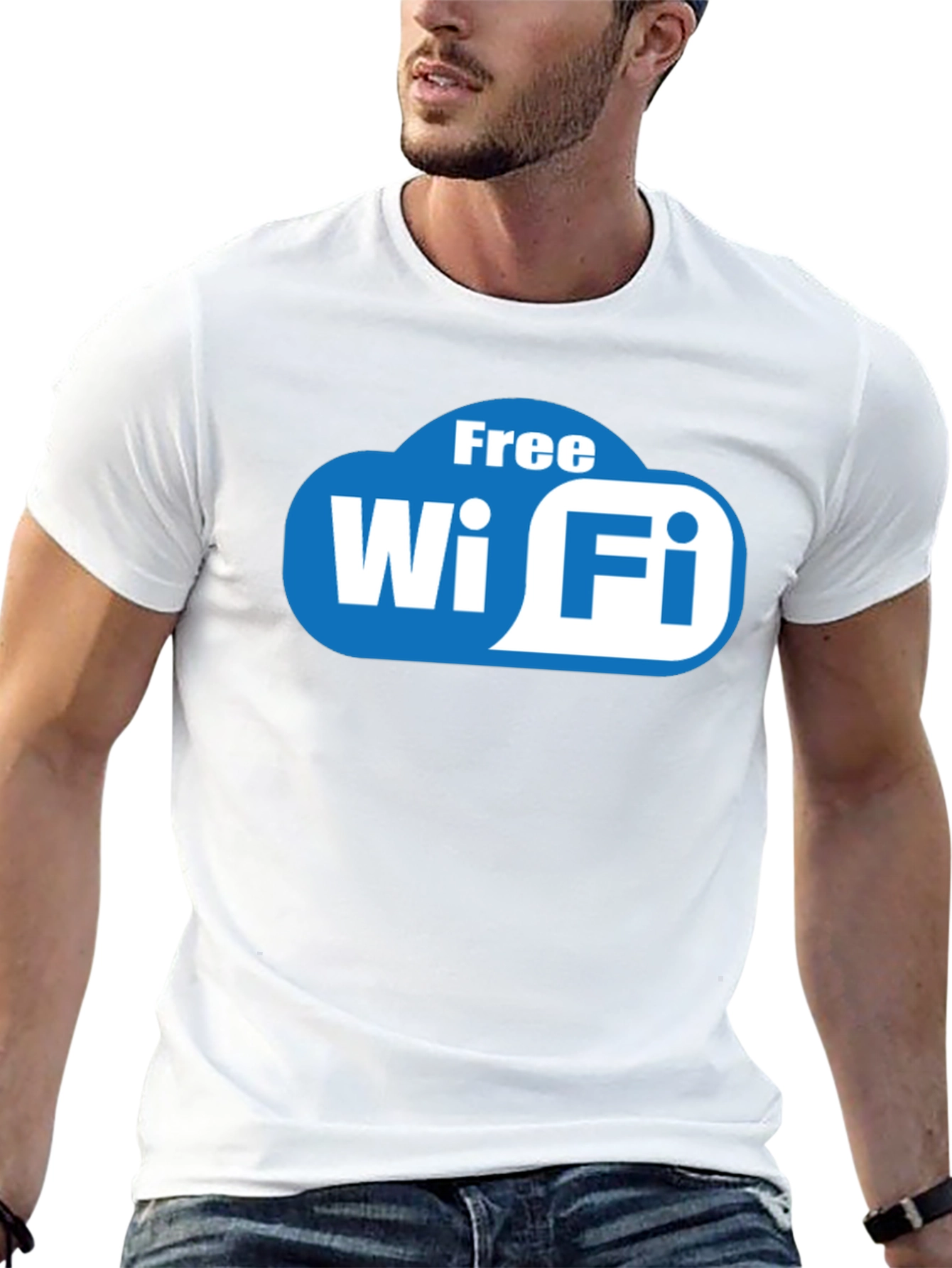 Free Wi-Fi Graphic Tee - Modern Comfort