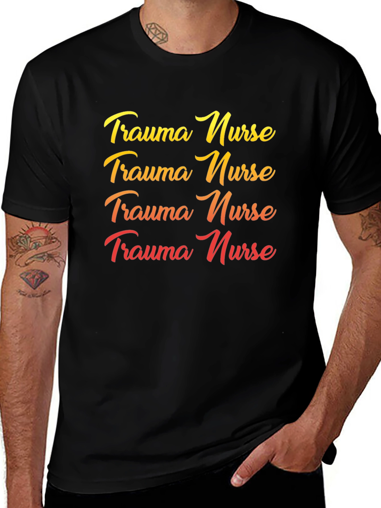 Trauma Nurse Black T-Shirt