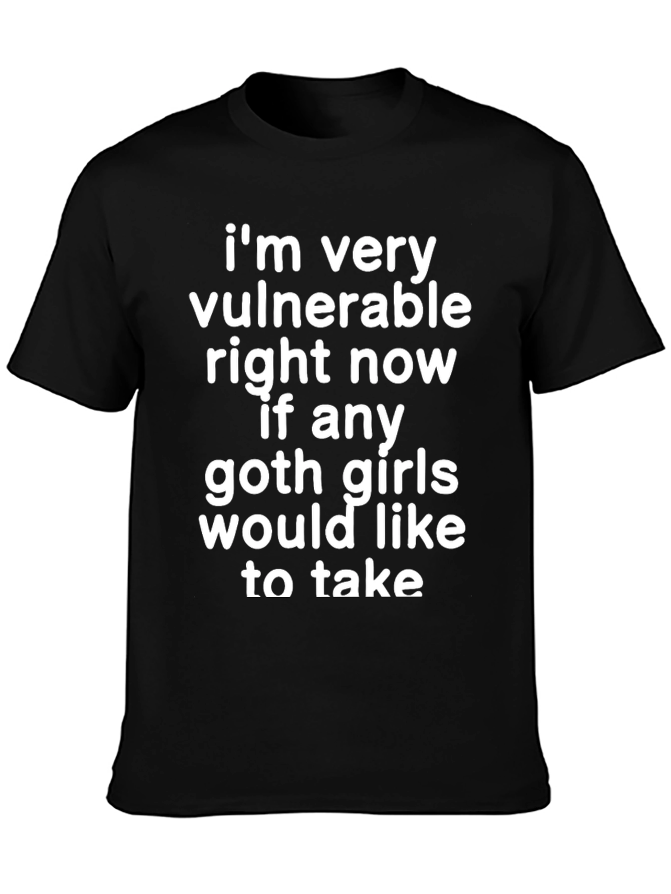 Vulnerable Goth Girls T-Shirt - Black Cotton Graphic Tee