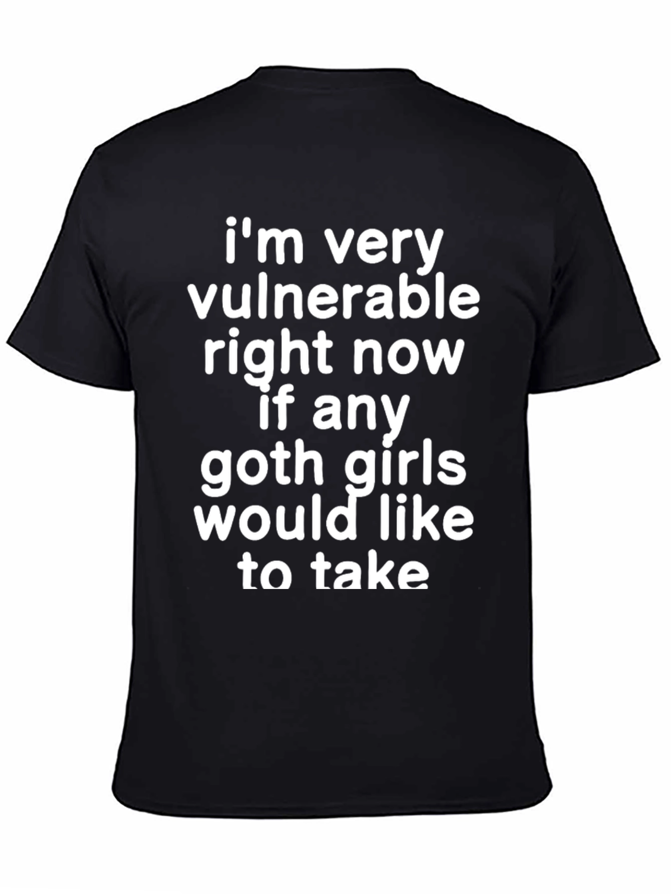 Vulnerable Goth Girls T-Shirt - Black Cotton Graphic Tee