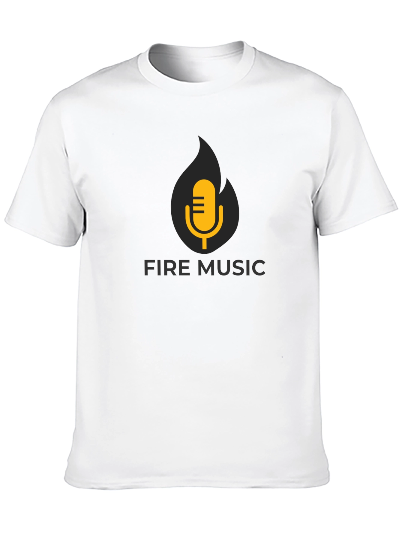 Fire Music Black T-Shirt: Hot Sound!