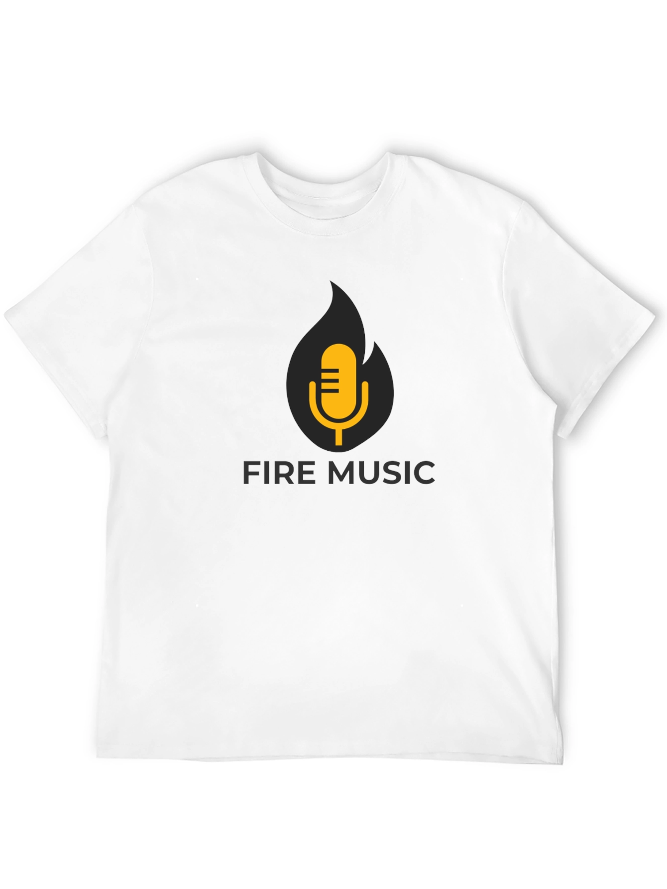 Fire Music Black T-Shirt: Hot Sound!