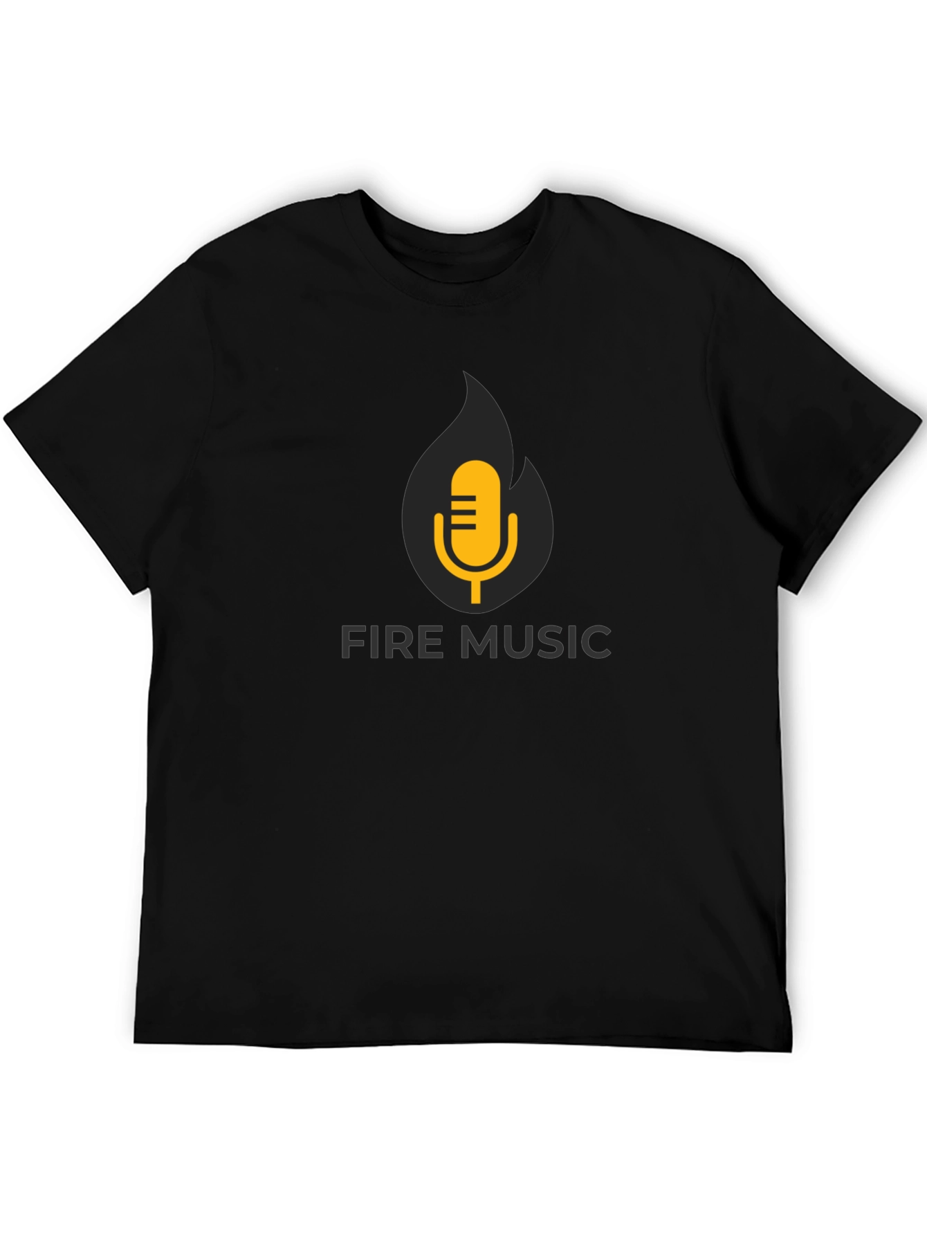 Fire Music Black T-Shirt: Hot Sound!