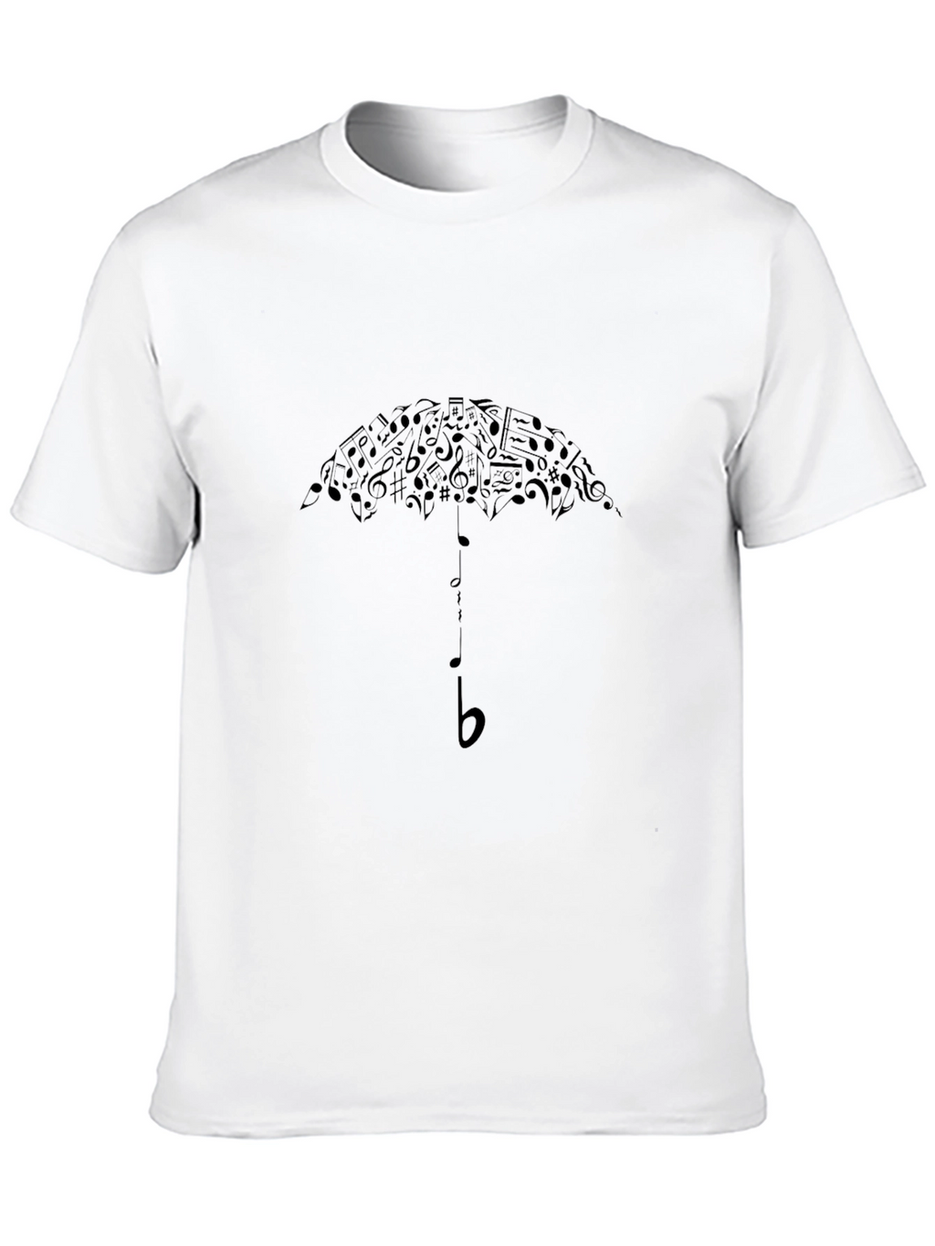 Music Notes Umbrella Graphic T-Shirt