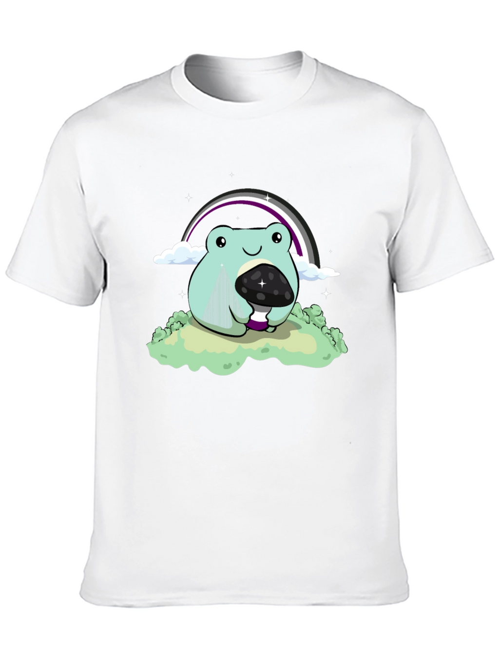Frog & Mushroom T-Shirt - Ace Pride Design