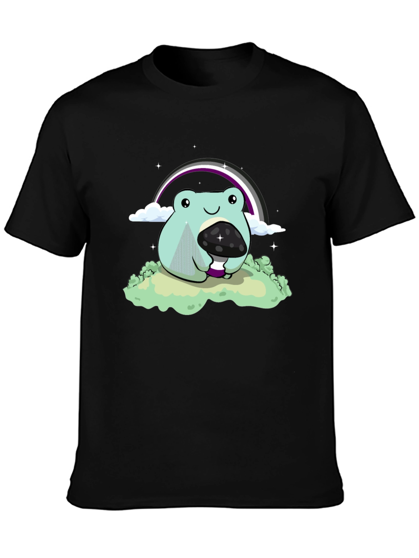 Frog & Mushroom T-Shirt - Ace Pride Design
