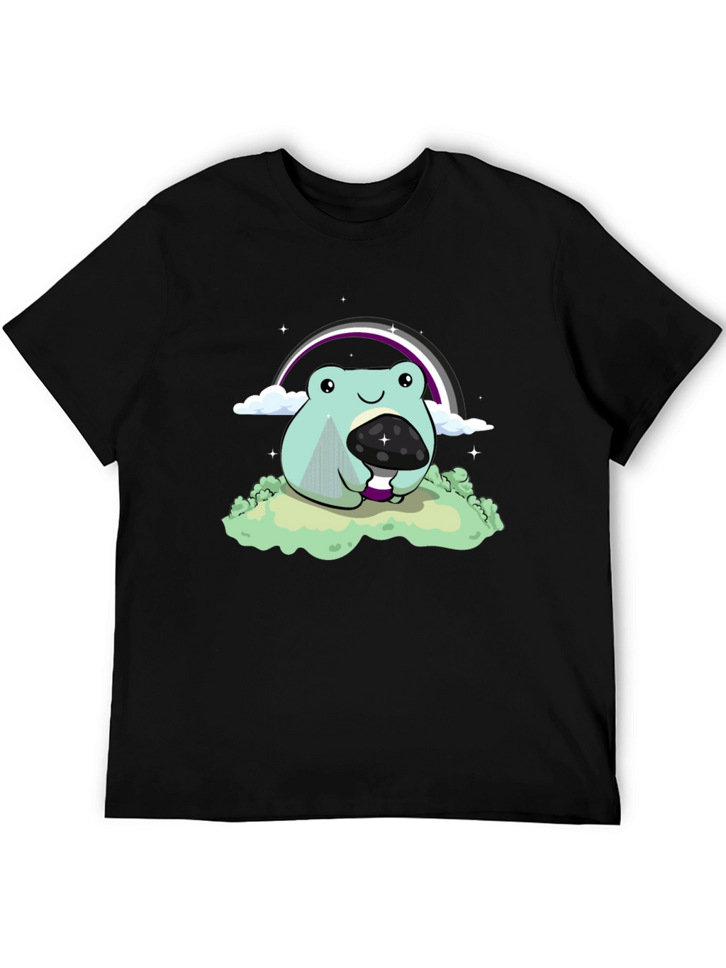 Frog & Mushroom T-Shirt - Ace Pride Design