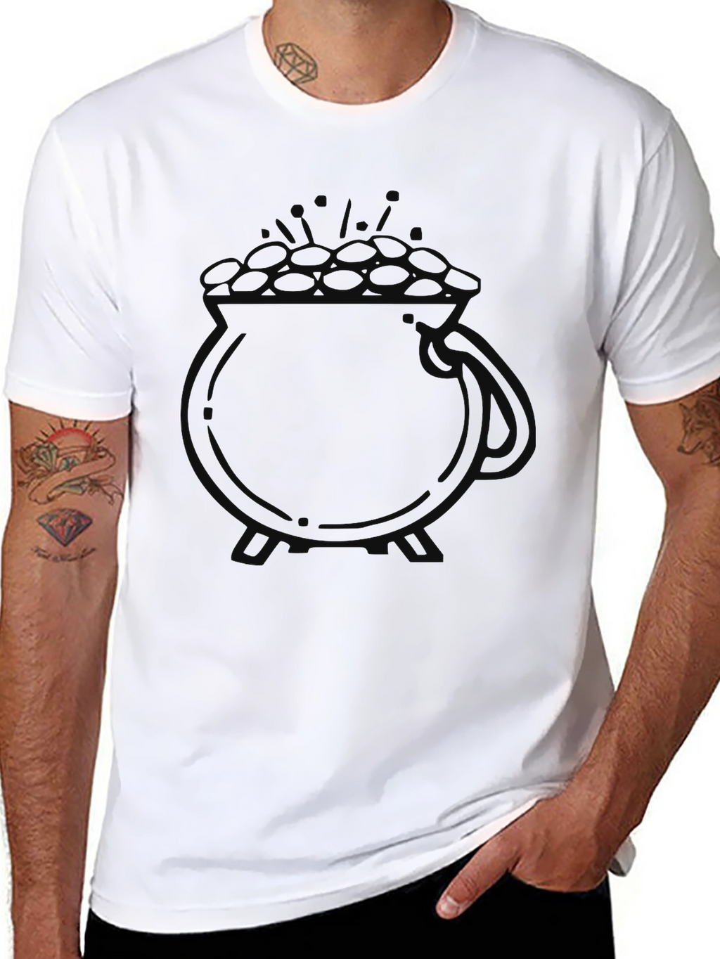 Lucky Black Pot of Gold T-Shirt