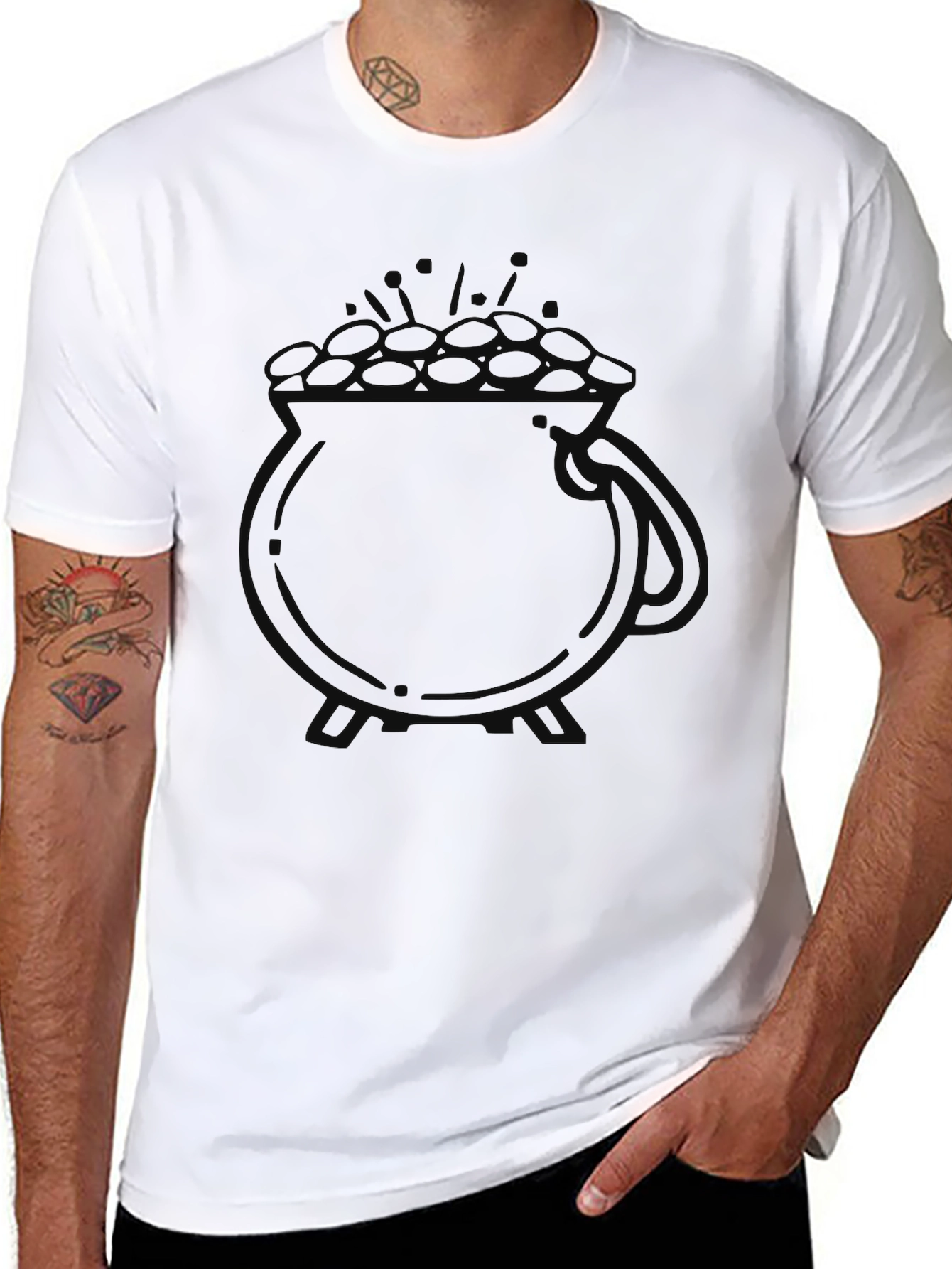 Lucky Black Pot of Gold T-Shirt
