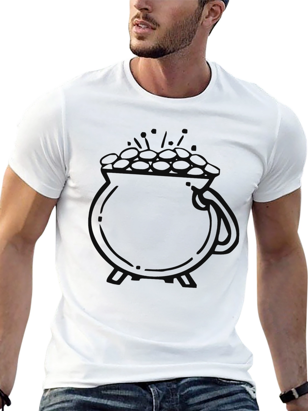 Lucky Black Pot of Gold T-Shirt