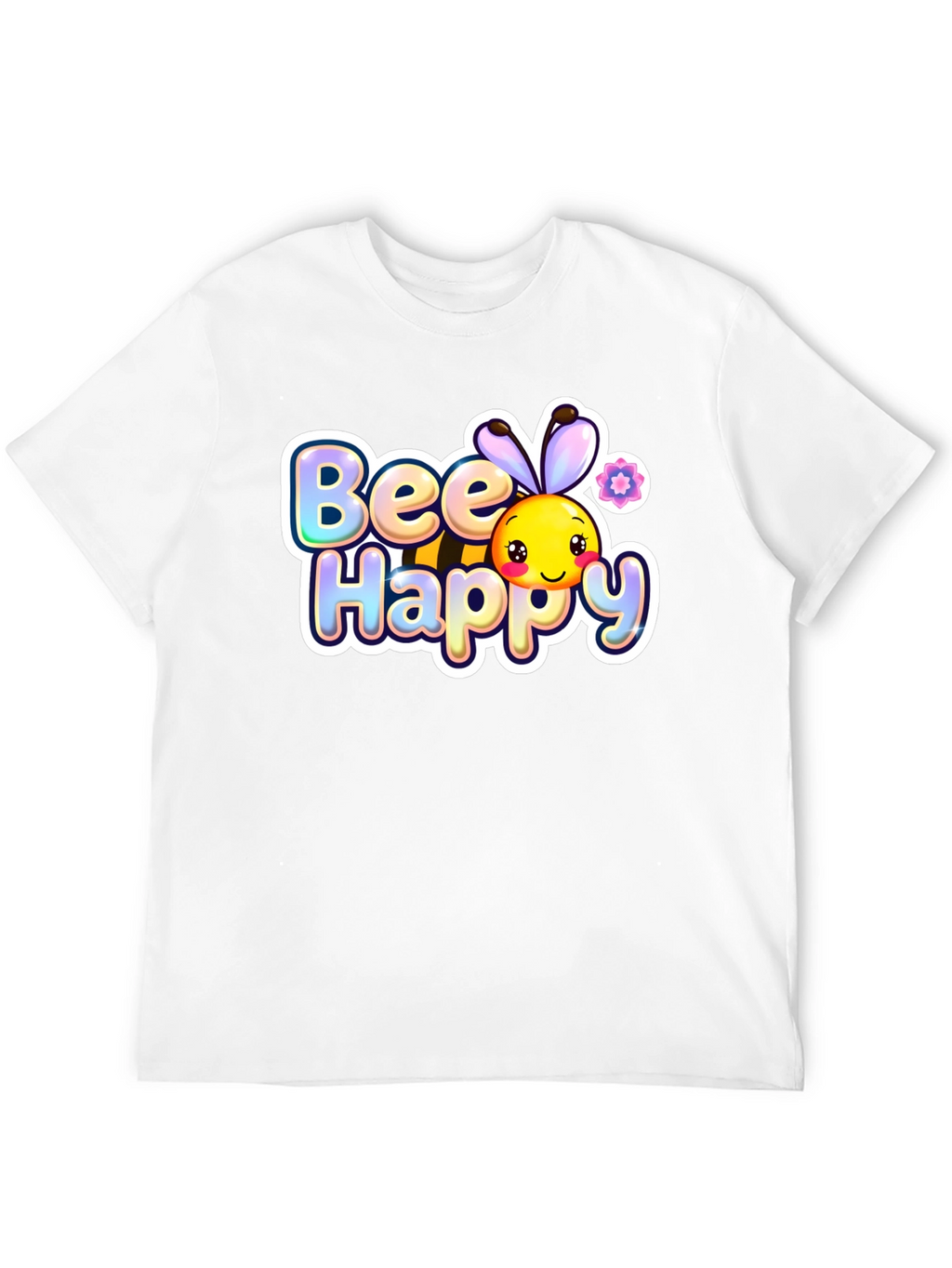 Bee Happy Graphic Tee - Black