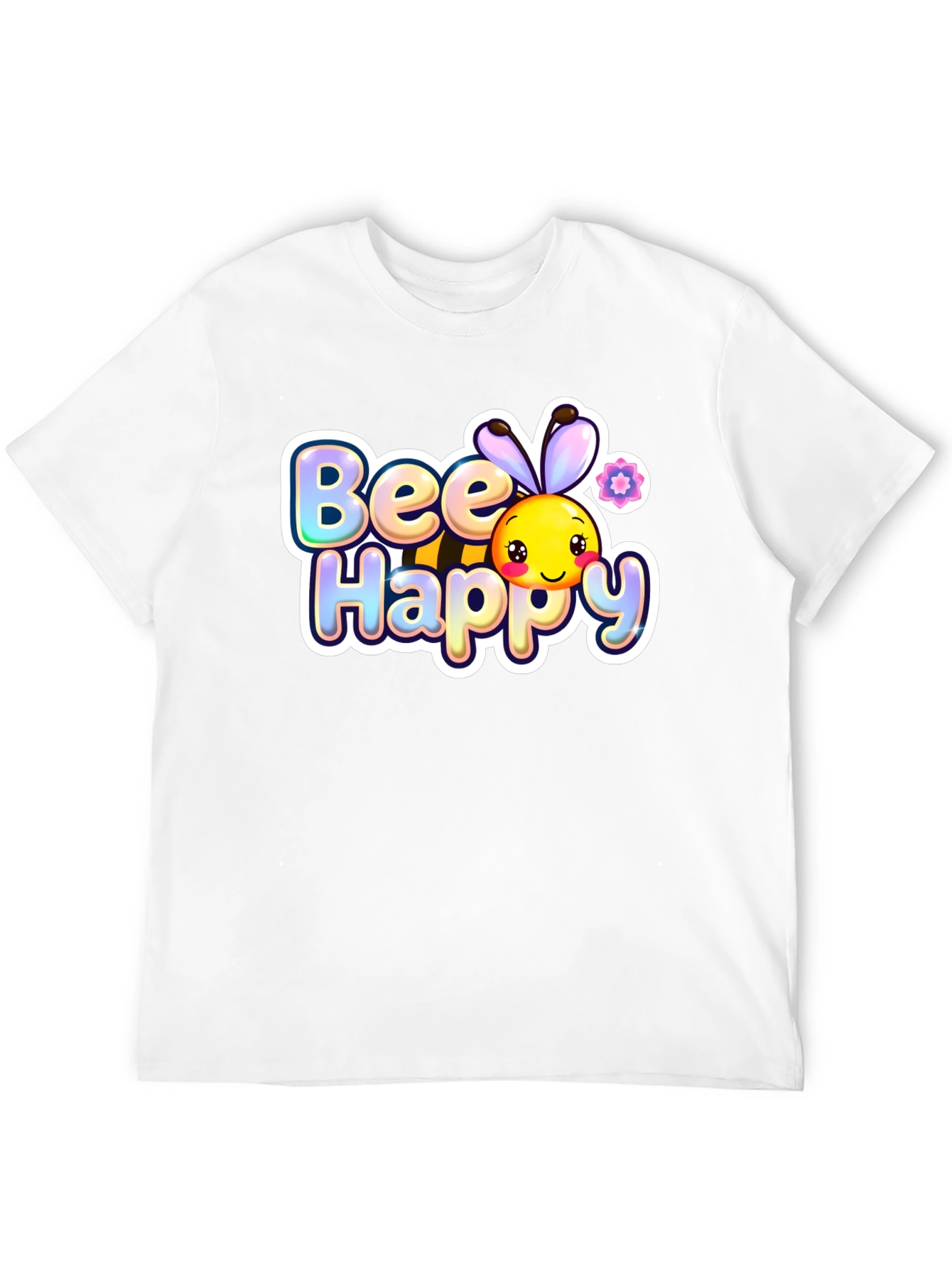 Bee Happy Graphic Tee - Black