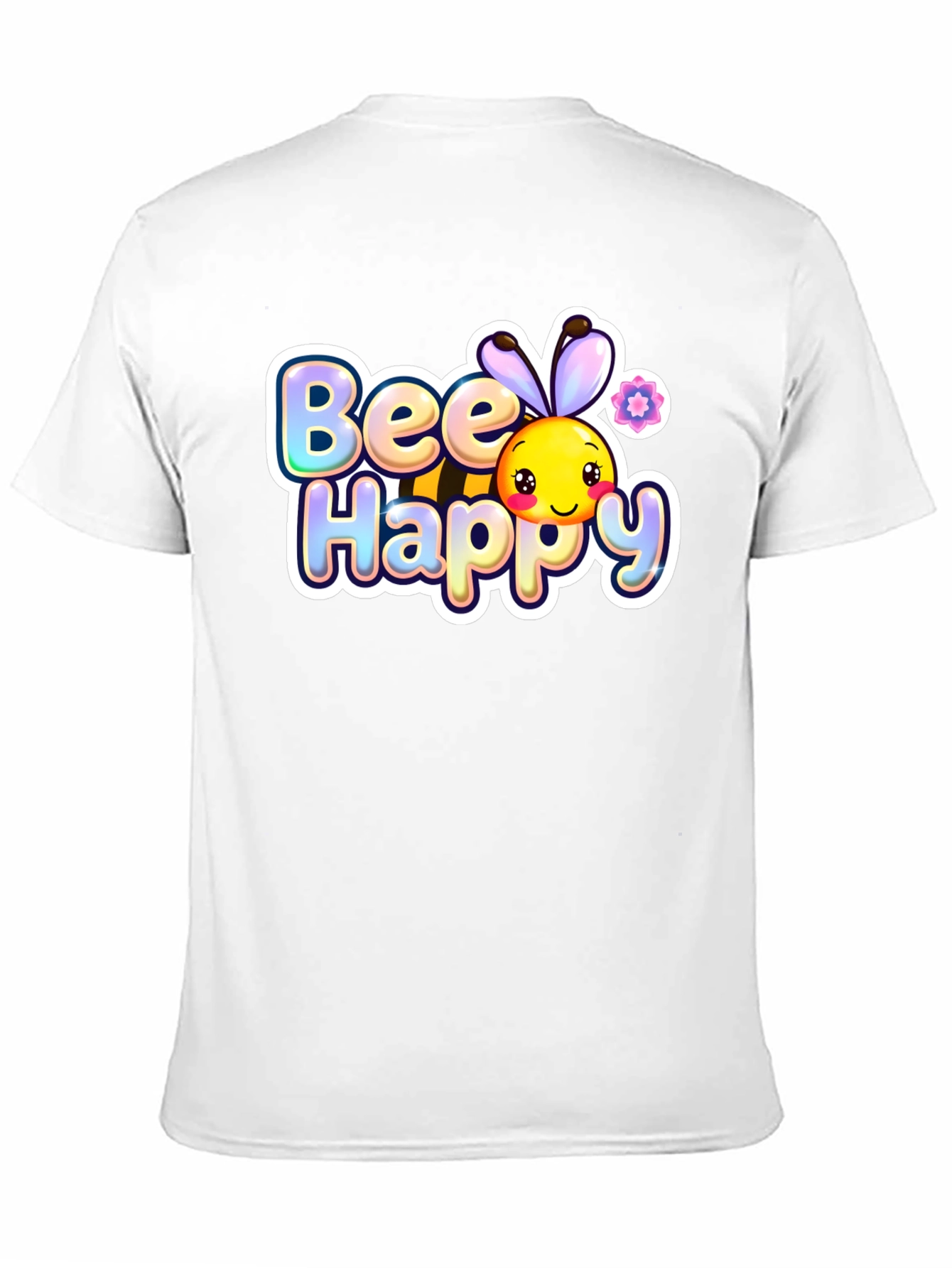 Bee Happy Graphic Tee - Black