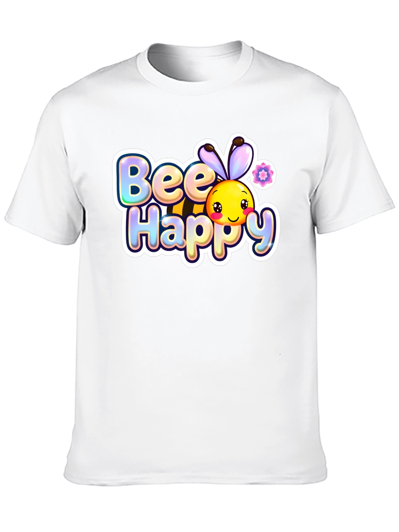 Bee Happy Graphic Tee - Black