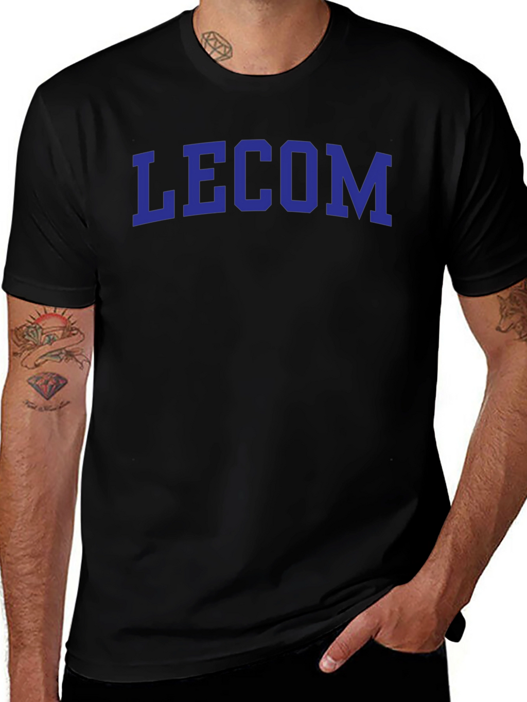 LECOM Black Graphic T-Shirt