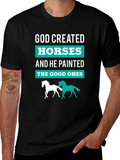 God Created Horses T-Shirt - Equestrian Tee