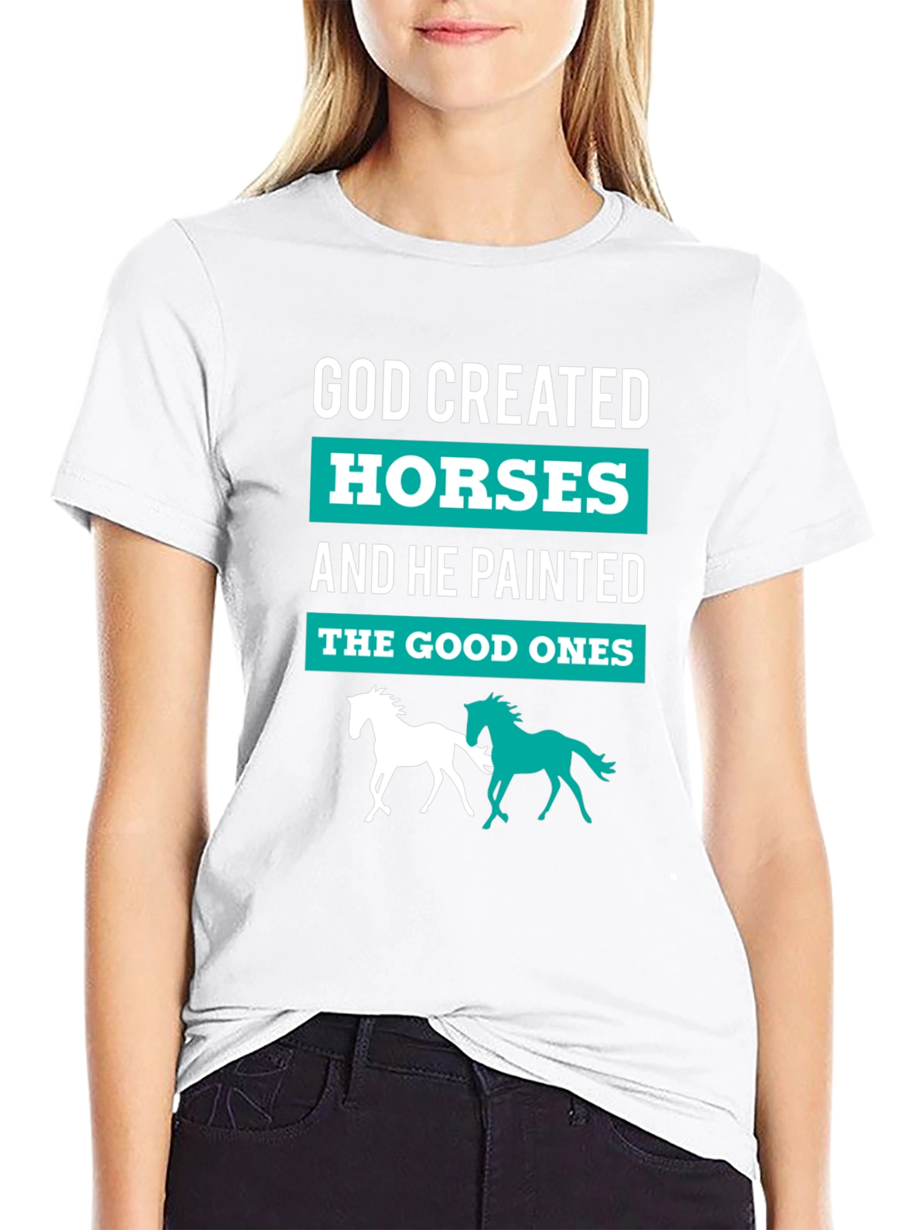 God Created Horses T-Shirt - Equestrian Tee
