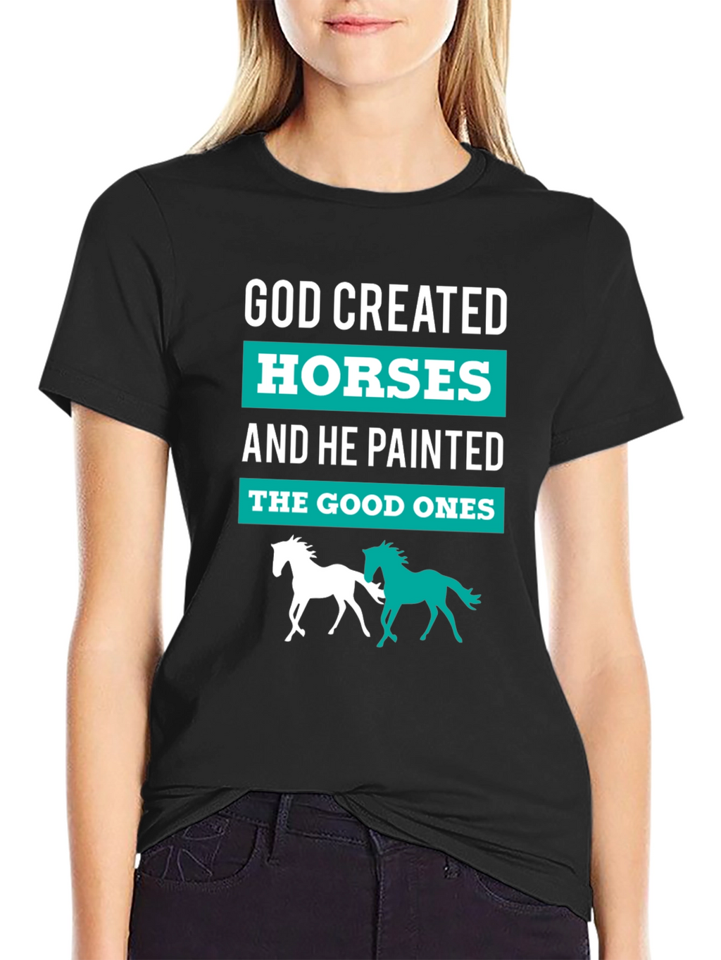 God Created Horses T-Shirt - Equestrian Tee
