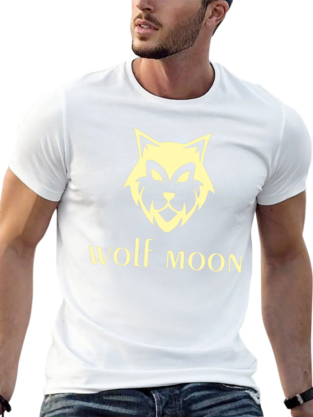 Wolf Moon Graphic T-Shirt - Black Tee