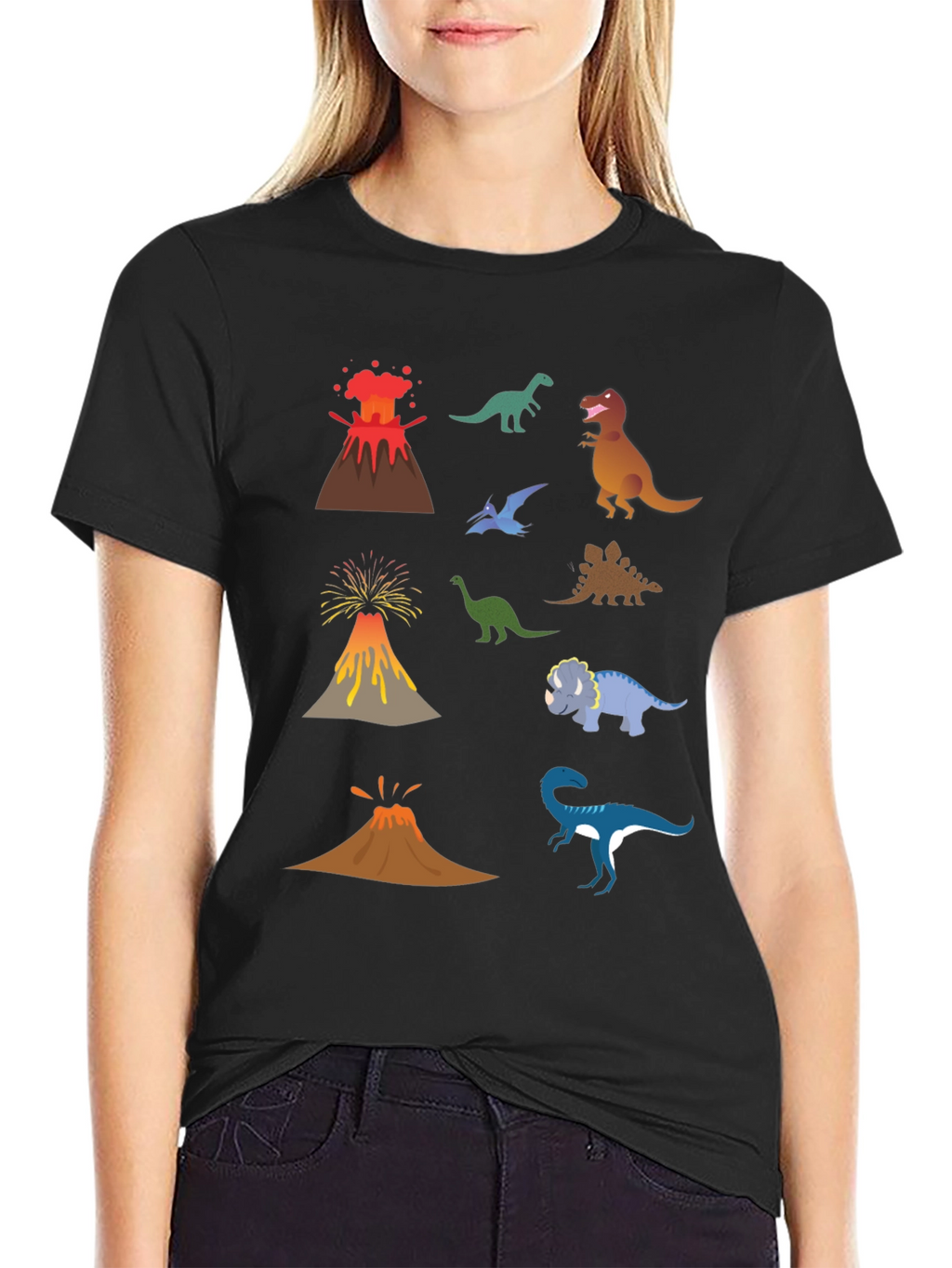 Dino Volcano T-Shirt - Prehistoric Fun!