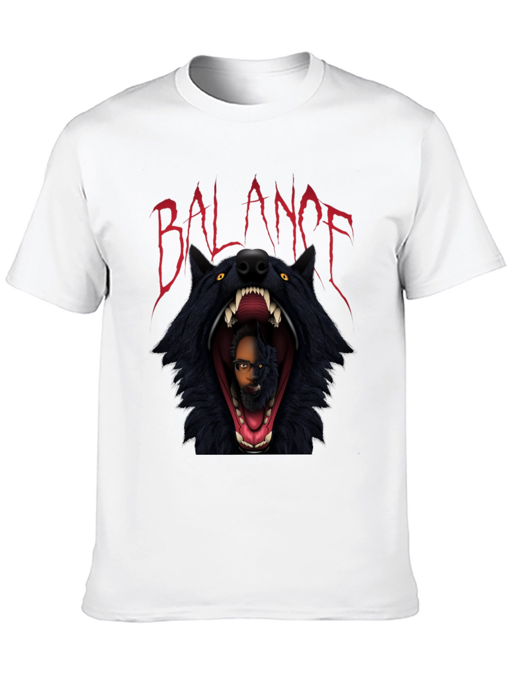 Balance Graphic Print Black T-Shirt