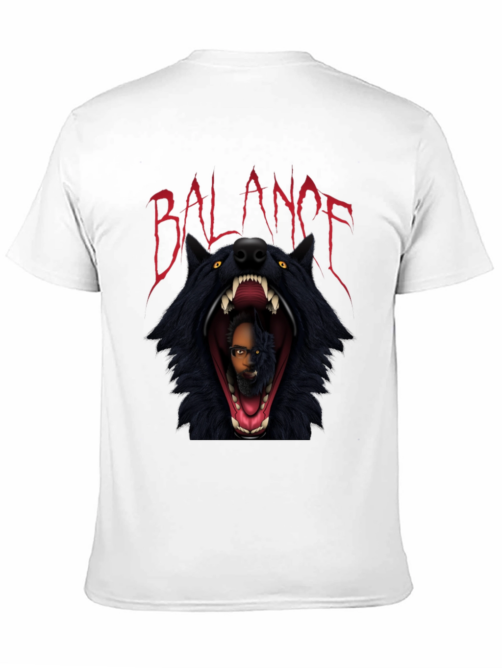 Balance Graphic Print Black T-Shirt