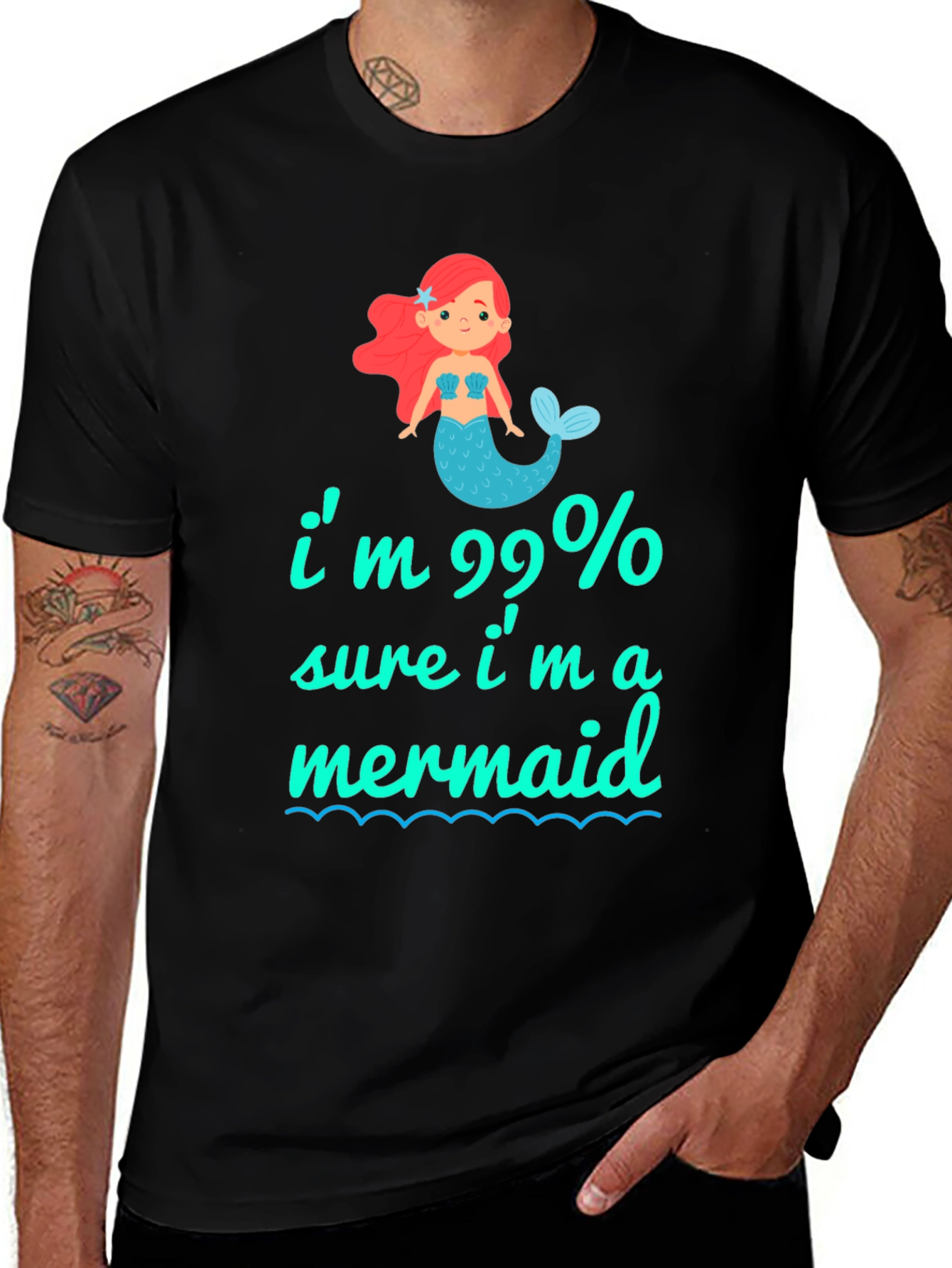99% Mermaid Graphic Tee - Unique & Playful T-Shirt
