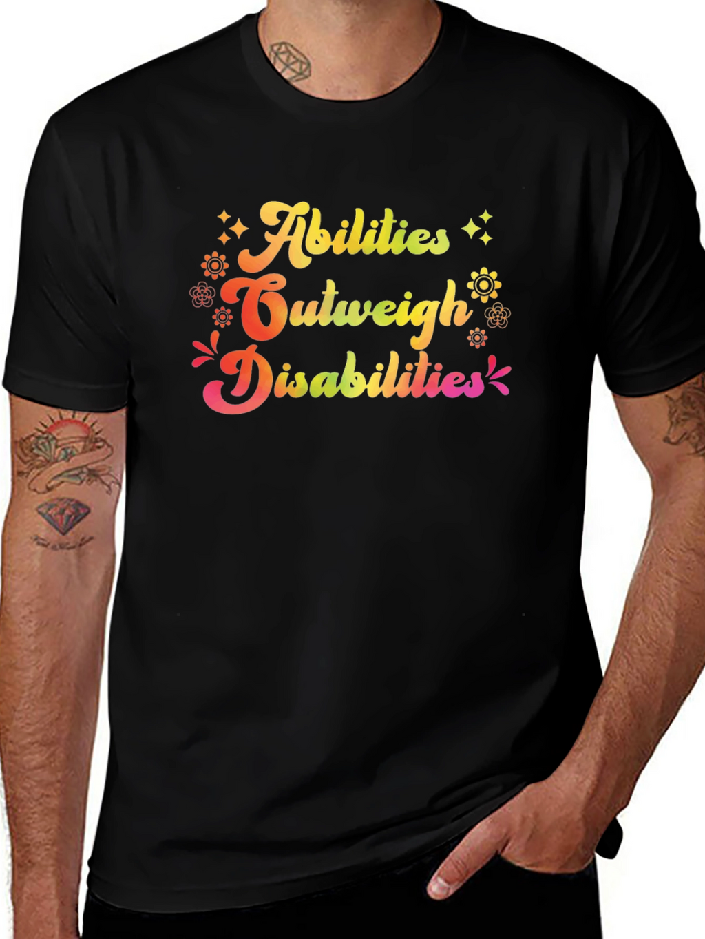 Abilities Outweigh Disabilities Graphic T-Shirt