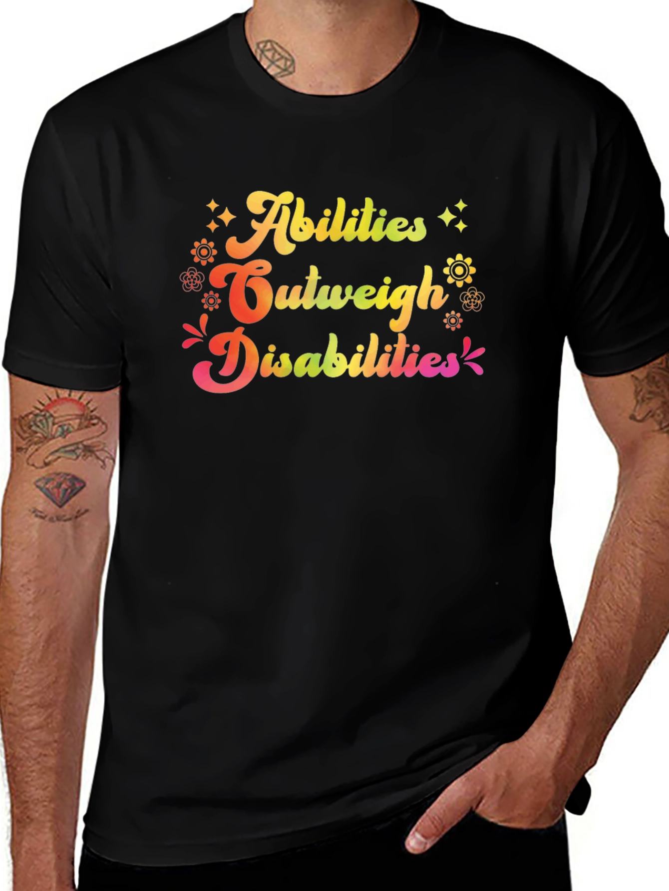 Abilities Outweigh Disabilities Graphic T-Shirt