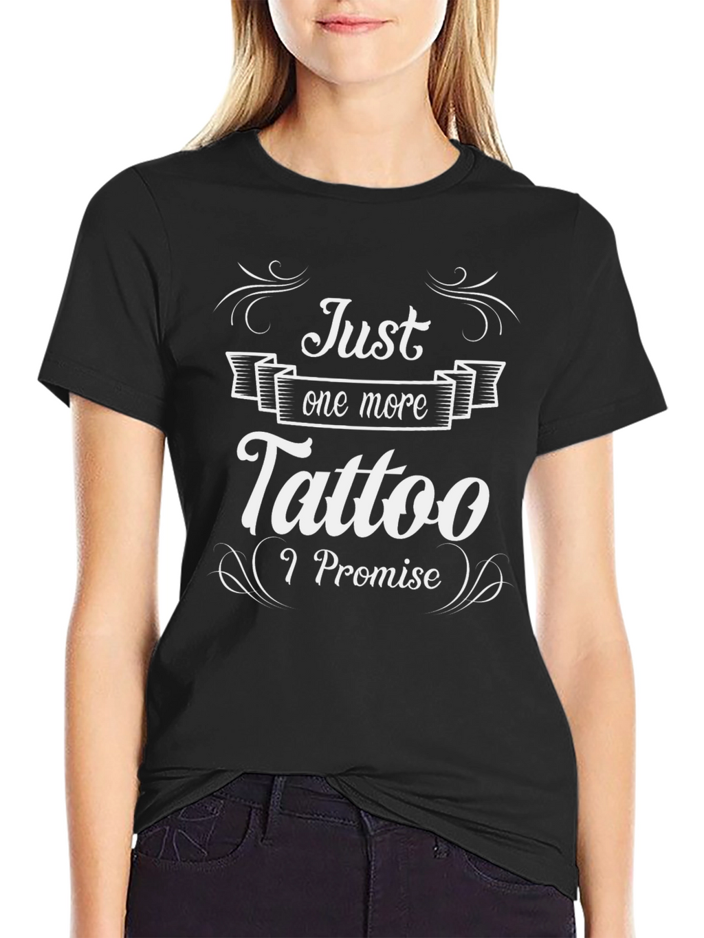 Just One More Tattoo Black Graphic Tee