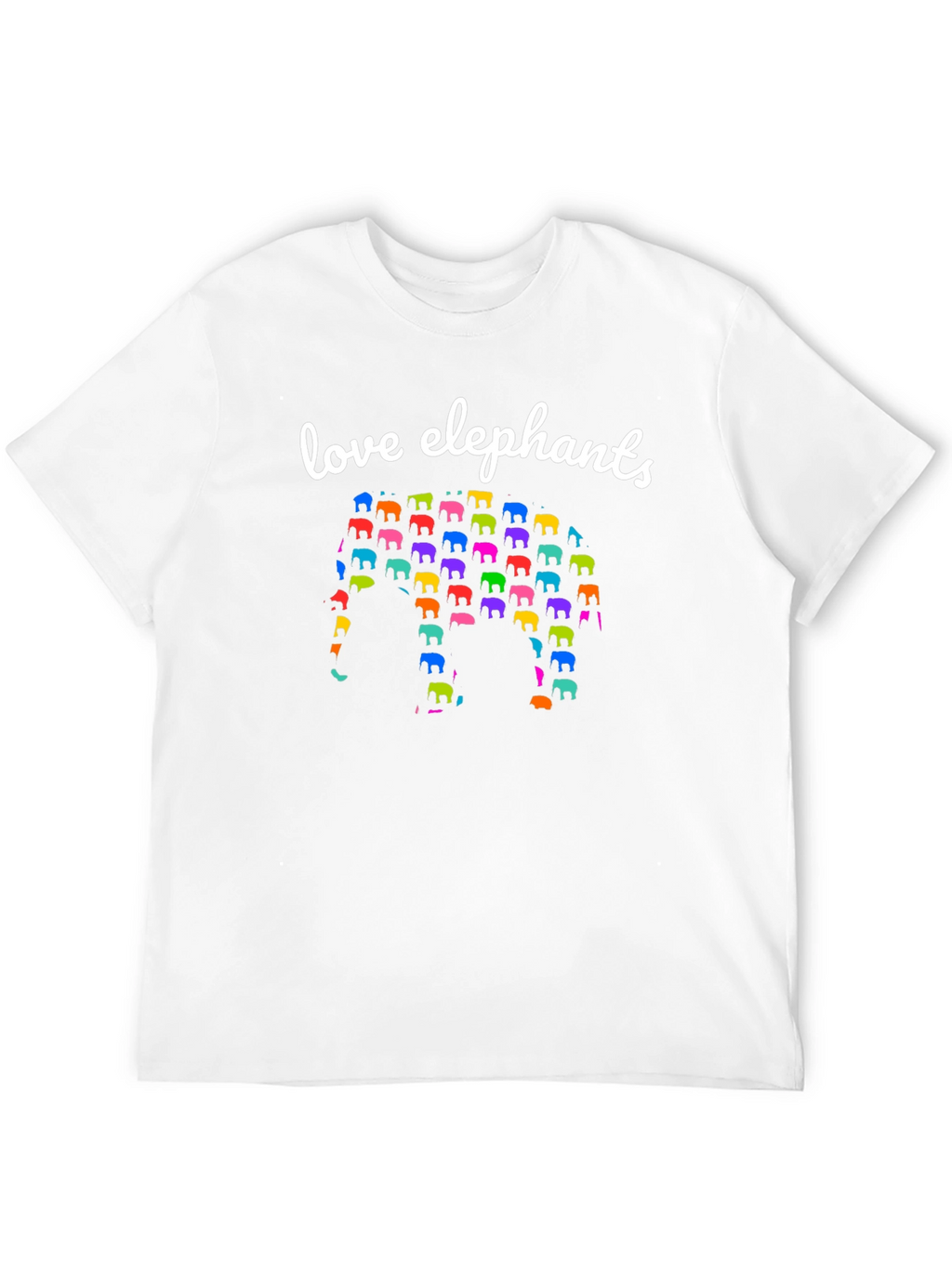 Love Elephants Graphic T-Shirt - Black