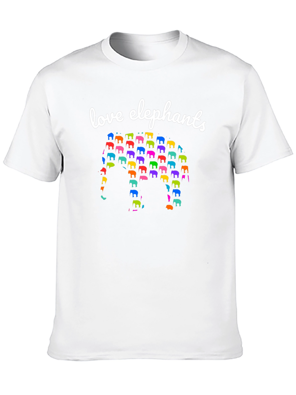 Love Elephants Graphic T-Shirt - Black