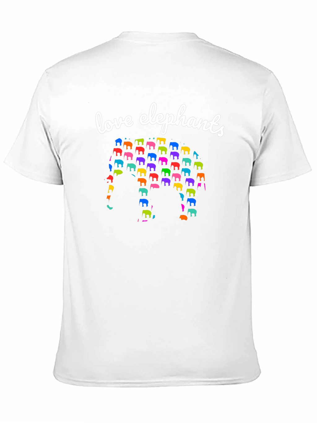 Love Elephants Graphic T-Shirt - Black