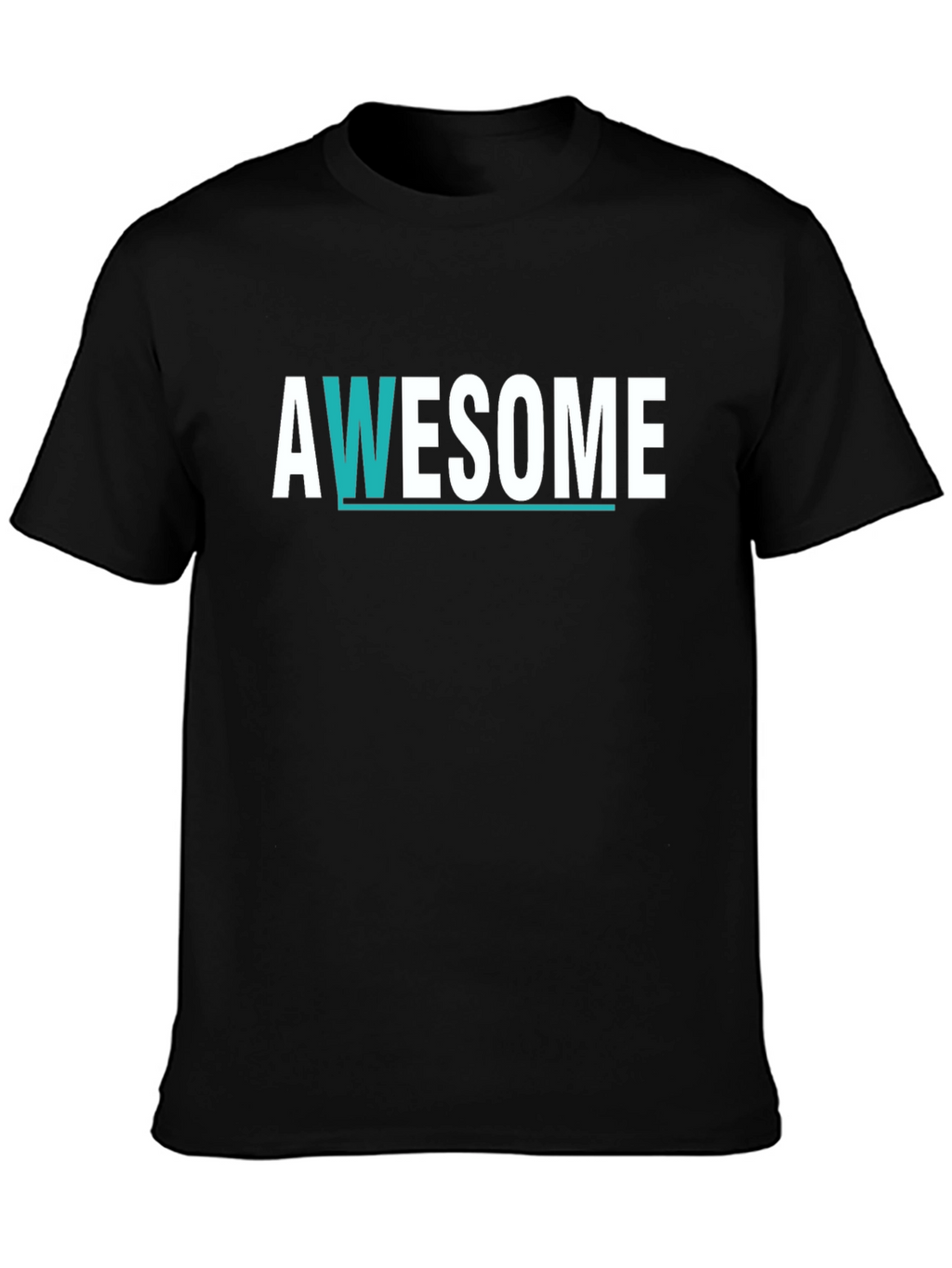 Awesome Graphic Print Black T-Shirt