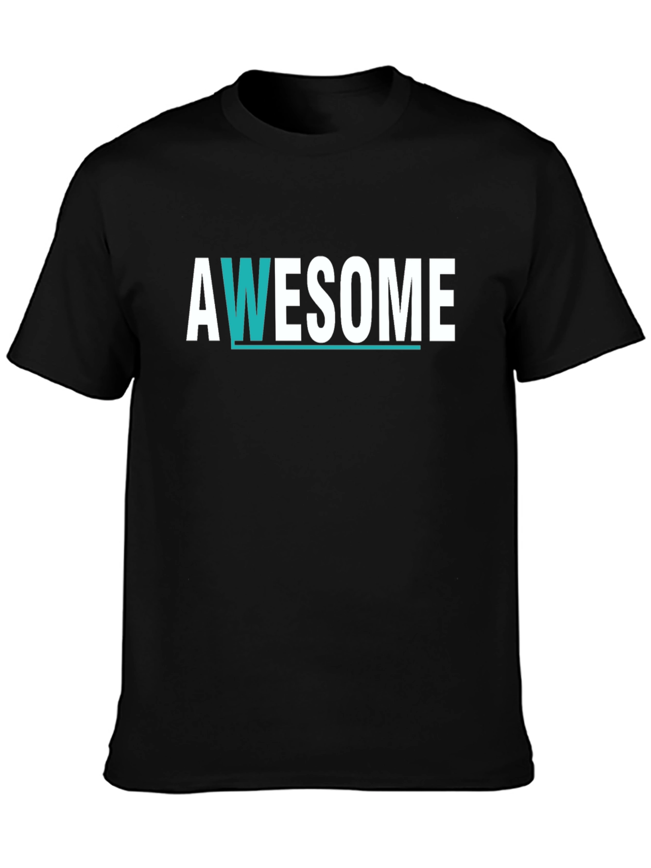 Awesome Graphic Print Black T-Shirt