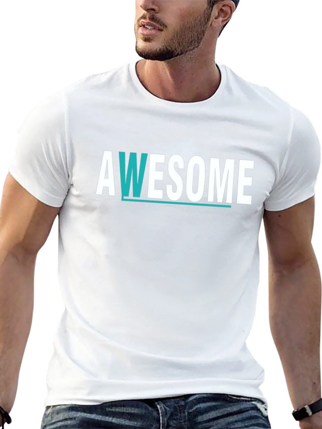 Awesome Graphic Print Black T-Shirt