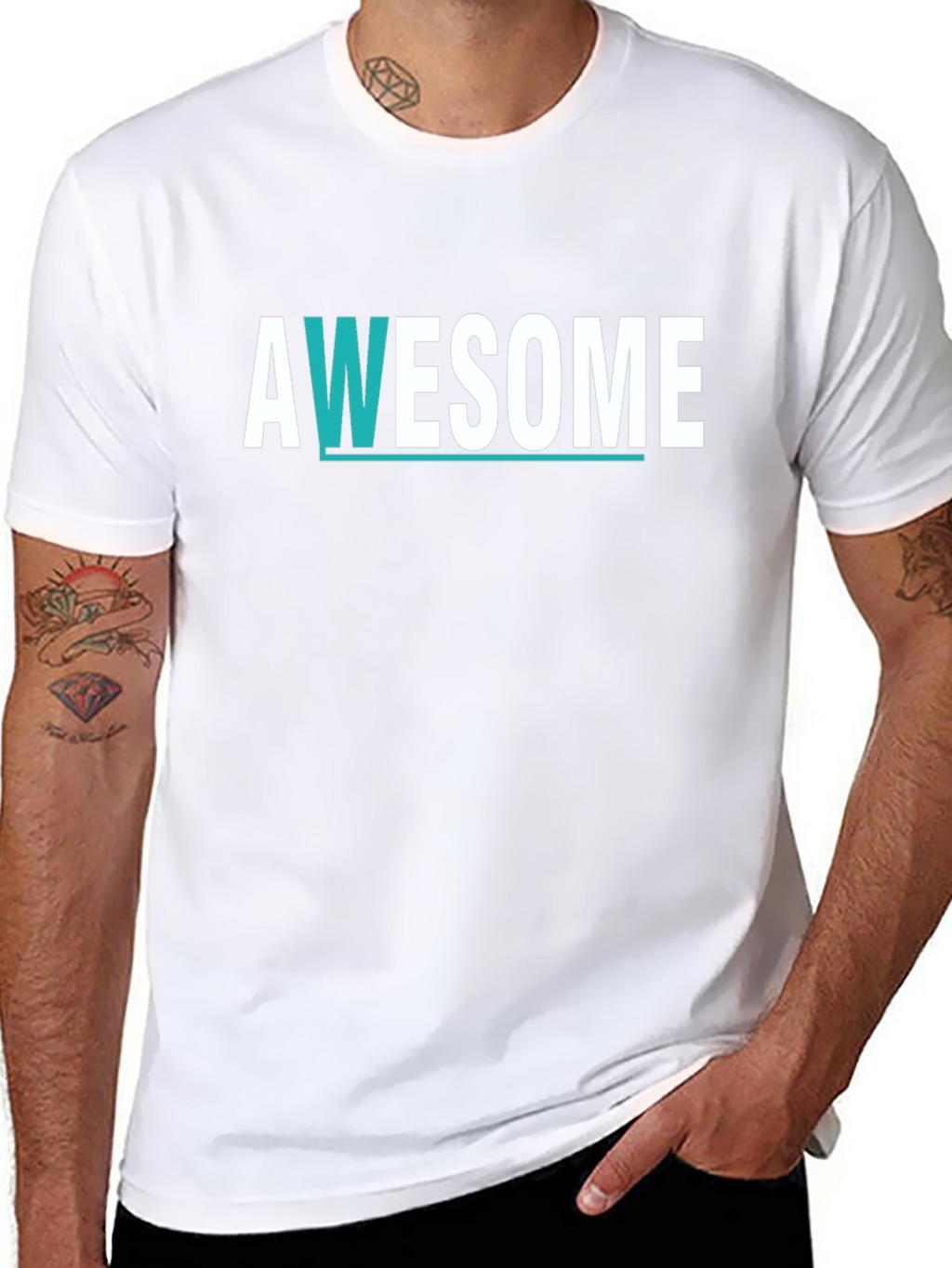 Awesome Graphic Print Black T-Shirt