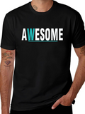 Awesome Graphic Print Black T-Shirt