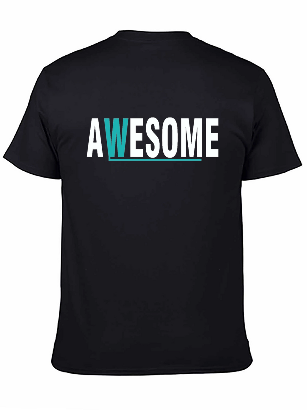Awesome Graphic Print Black T-Shirt