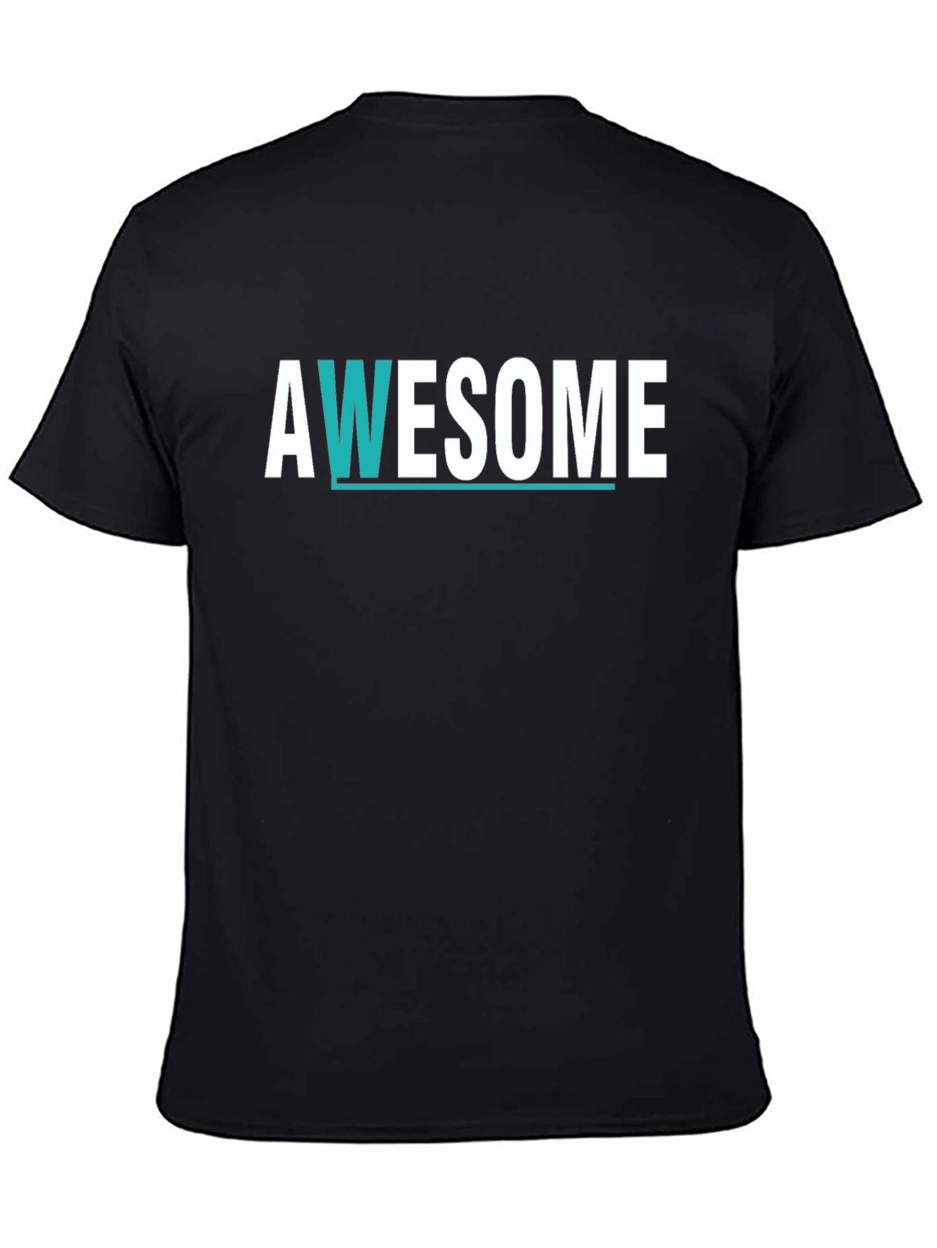 Awesome Graphic Print Black T-Shirt