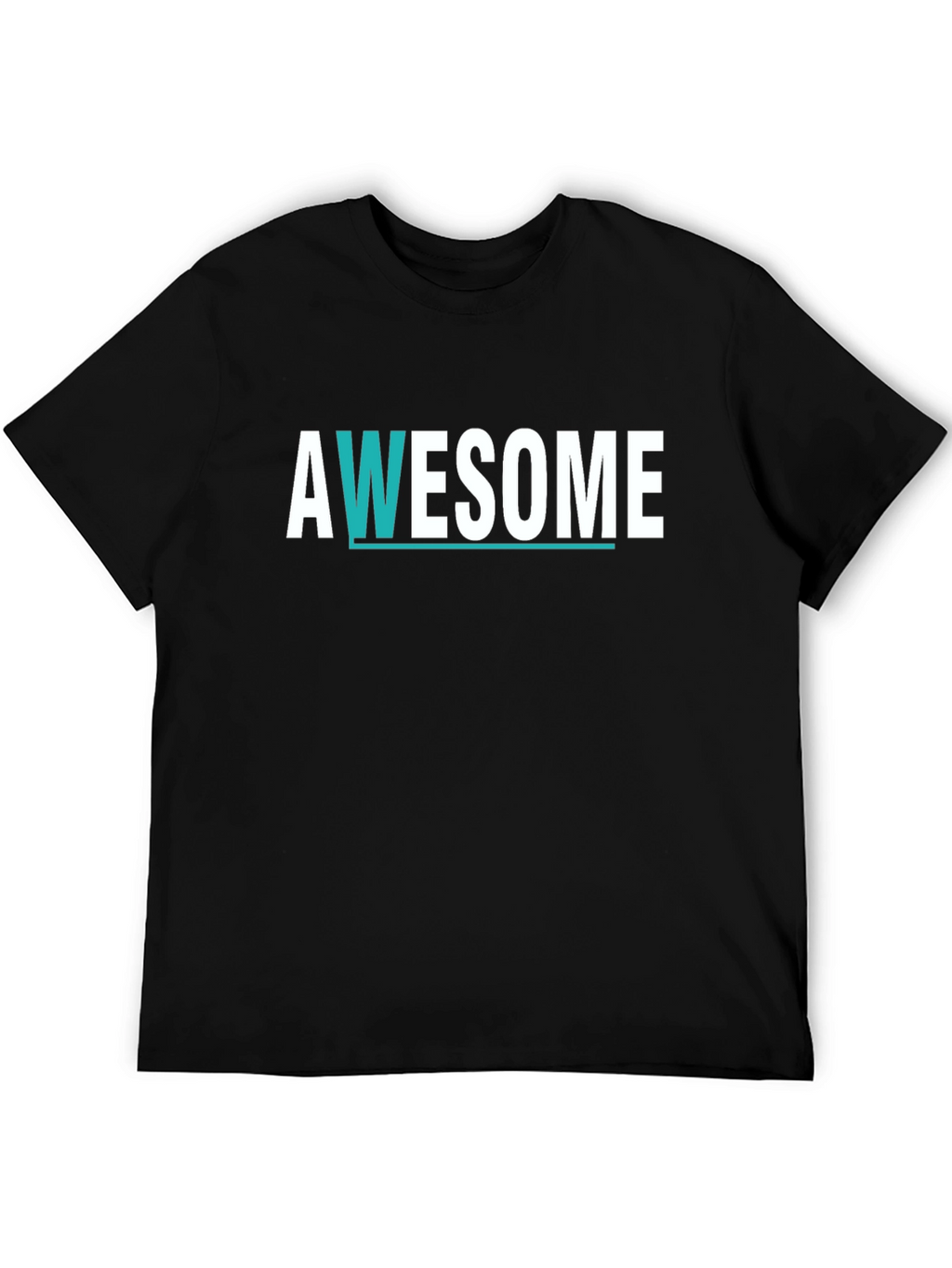 Awesome Graphic Print Black T-Shirt